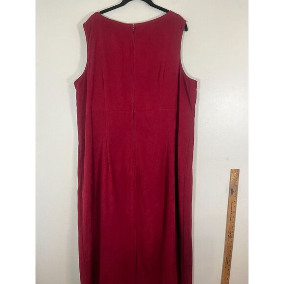 Retro Floral Plaid Dress Set Red 22W Festive Holiday Cottagecore Boho Indie Folk - Picture 10 of 15